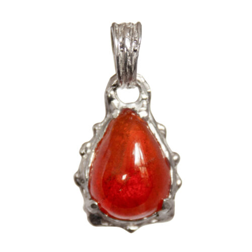Hessonite Garnet Teardrop Pendant
