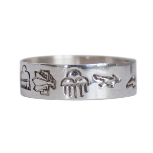 Pictorial Design Silver Ring