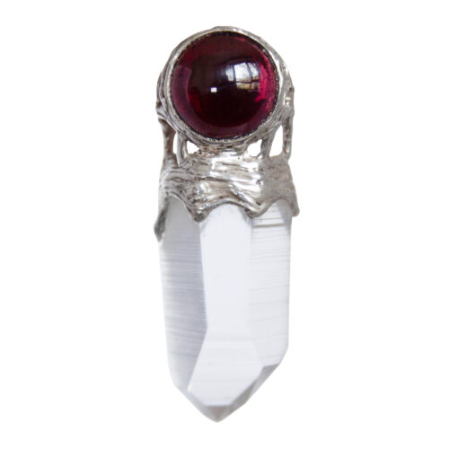Quartz Rhodolite Silver Pendant