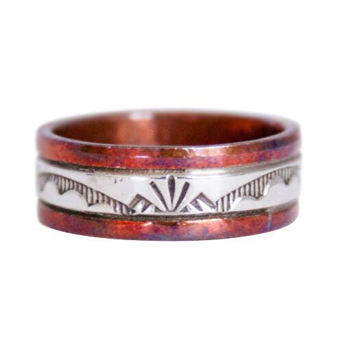 Silver Copper Ring - Cornstalks