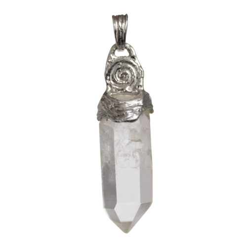 Silver Spiral Quartz Talisman