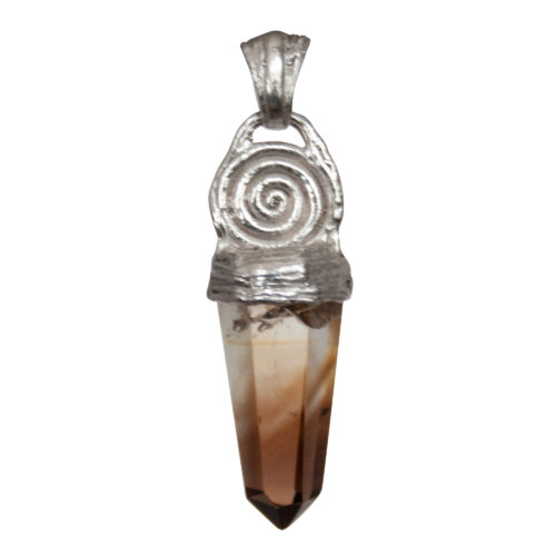 Silver Spiral Smoky Citrine