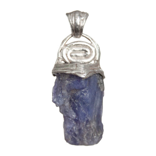 Silver Spiral Tanzanite Pendant