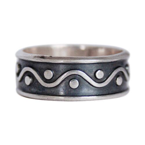 Sine Wave Silver Ring