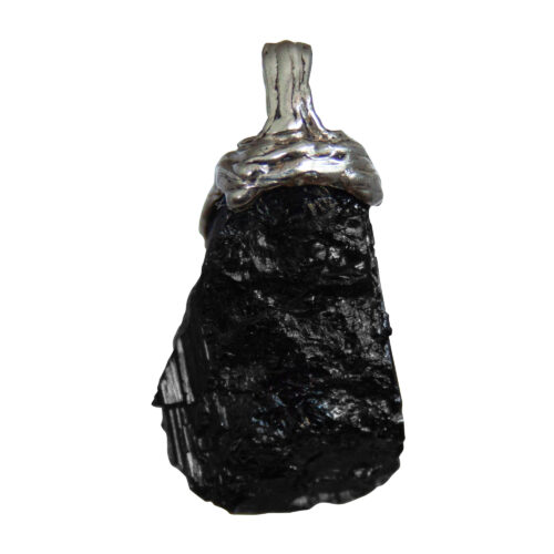 Sterling Silver Black Tourmaline Nugget