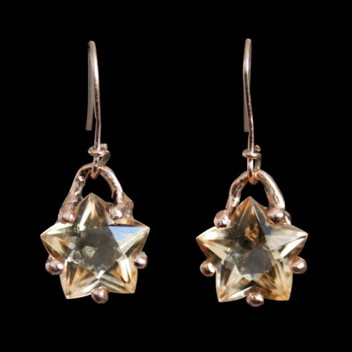 9K Gold Citrine Earrings