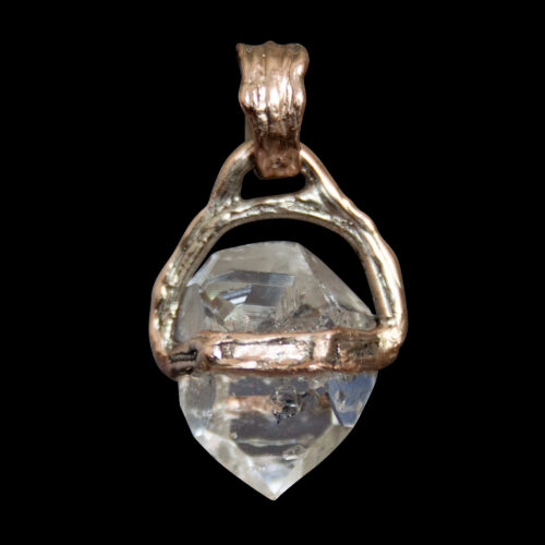 9K Gold Herkimer Diamond Pendant