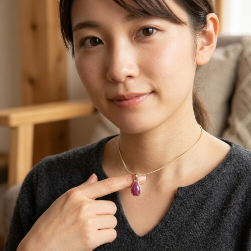 9K Gold Ruby Pendant