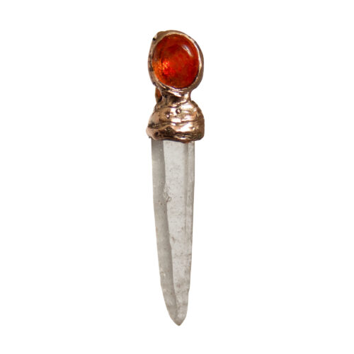 9K Gold Sunstone Quartz Pendant