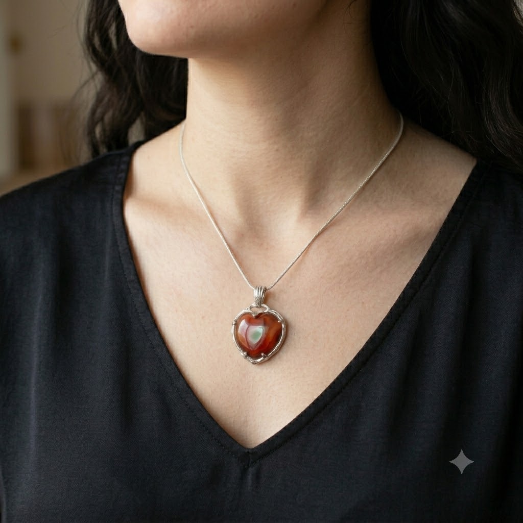 Carnelian Heart Pendant