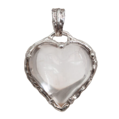 Clear Quartz Heart Pendant