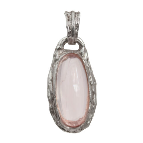 Oblong Rose Quartz Pendant