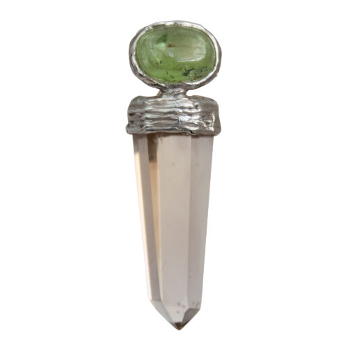Peridot Citrine Silver Pendant