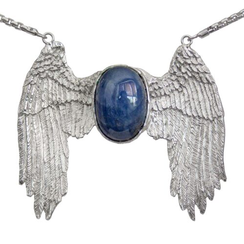 Silver Wings Sapphire Necklace