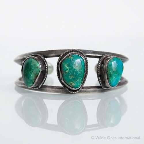 1960s Green Turquoise Bracelet