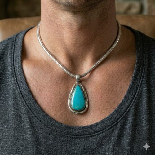 1960s Vintage Turquoise Pendant