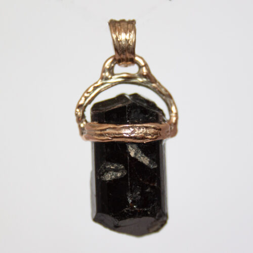 9K Gold Black Tourmaline Nugget