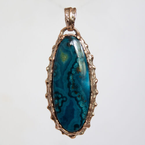 9K Gold Chrysocolla Pendant