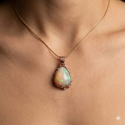 9K Gold Opal Pendant