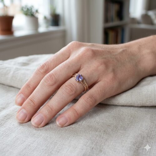 9K Gold Tanzanite Ring