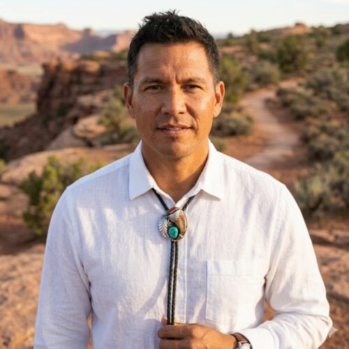 Bear Claw Navajo Bolo Tie