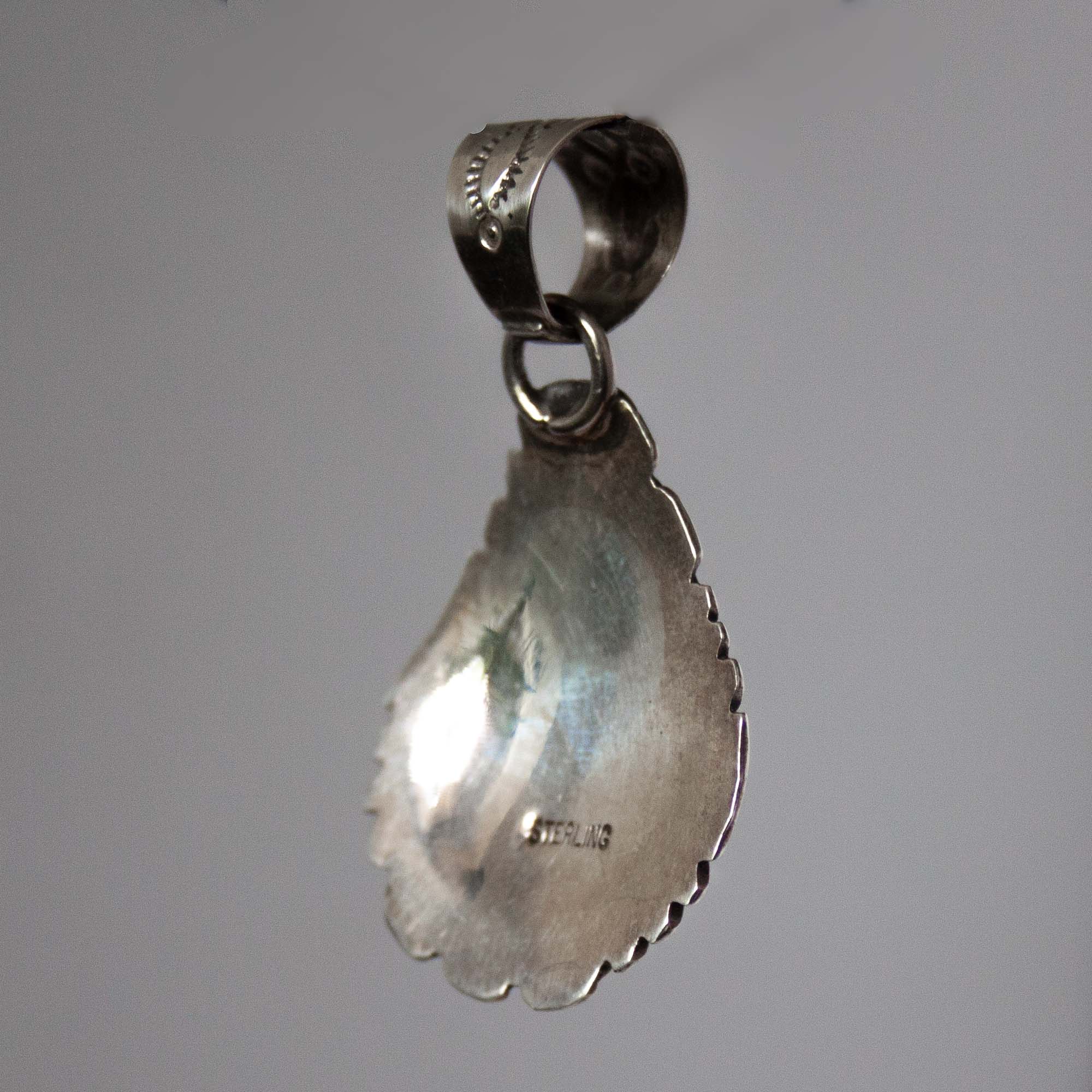 Classic Navajo Turquoise Pendant - Image 4
