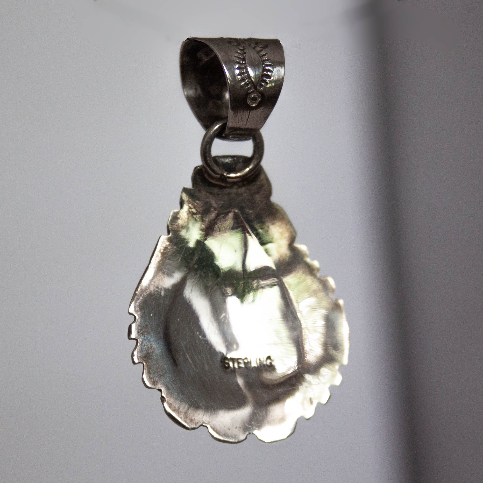 Classic Navajo Turquoise Pendant - Image 5