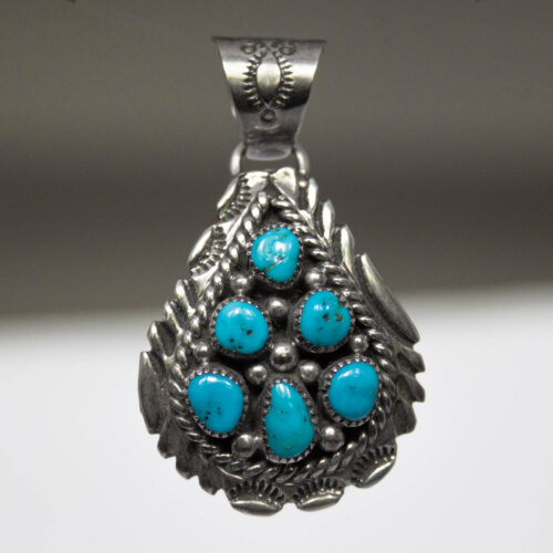Classic Navajo Turquoise Pendant