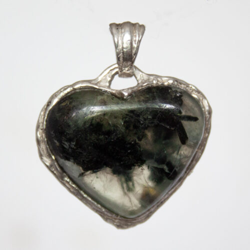 Moss Agate Heart Pendant