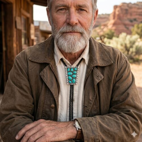 Navajo Turquoise Bolo Tie