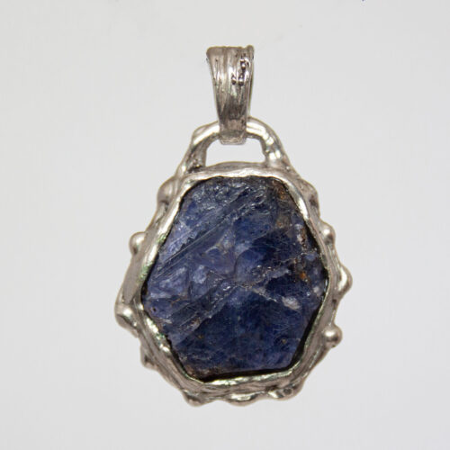 Raw Blue Sapphire Pendant