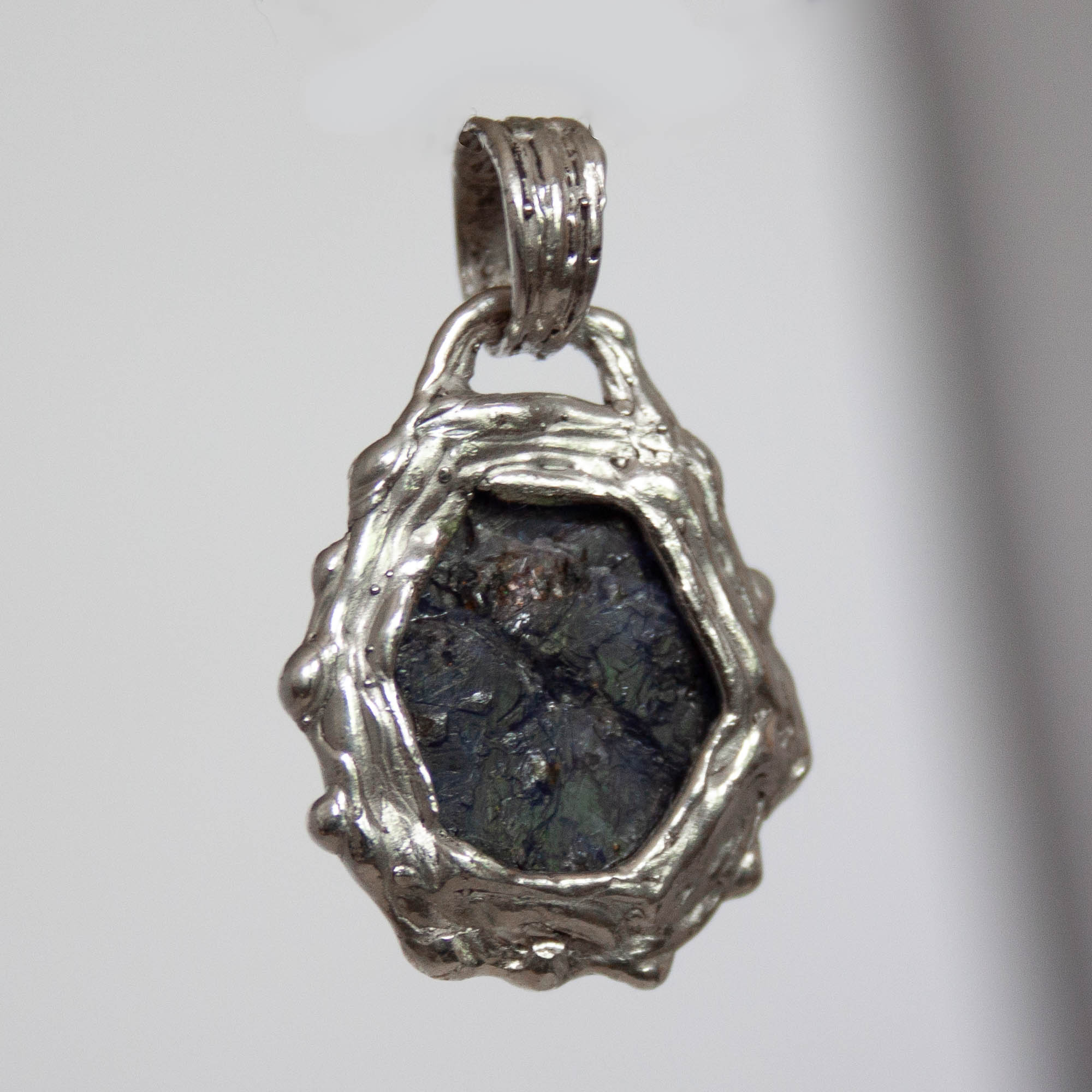 Raw Blue Sapphire Pendant - Image 5