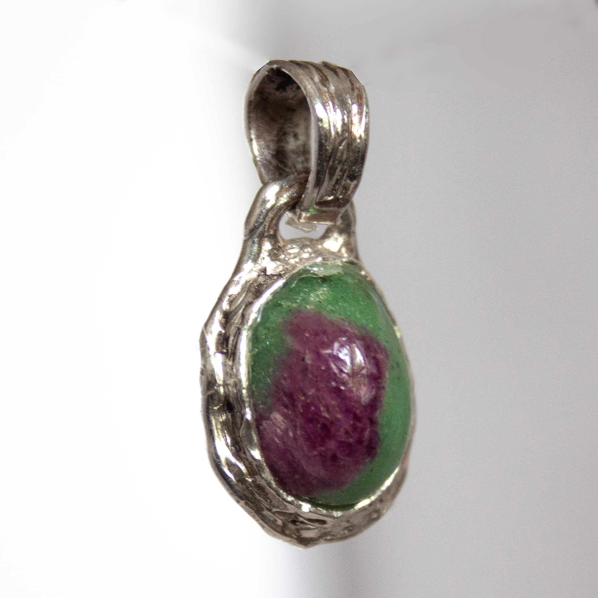 Ruby Fuschite Silver Pendant - Image 2