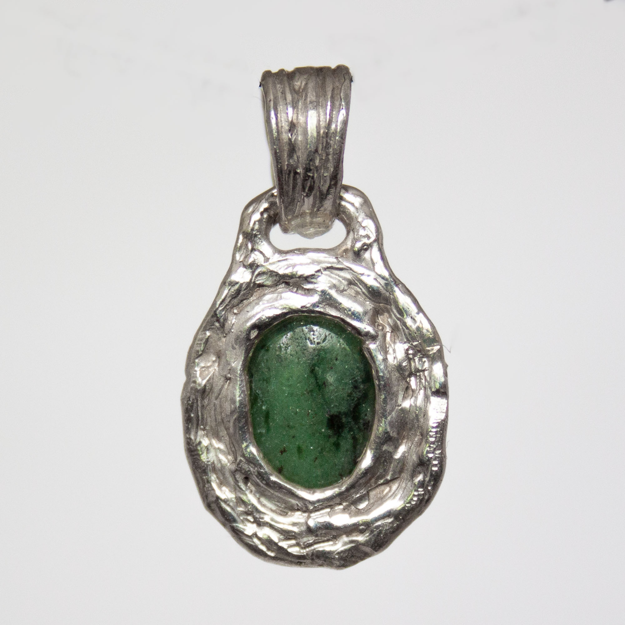 Ruby Fuschite Silver Pendant - Image 4