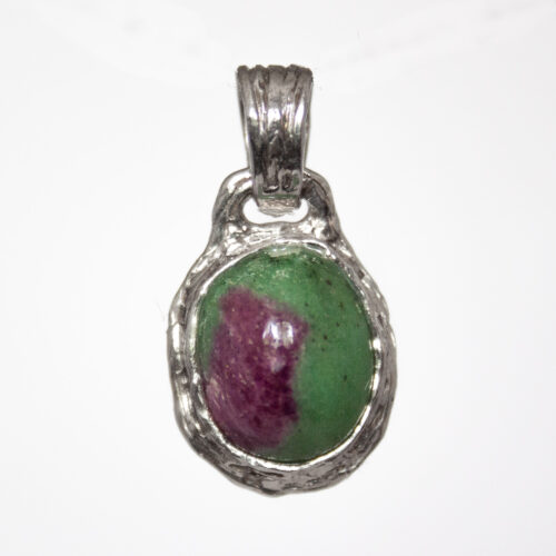 Ruby Fuschite Silver Pendant