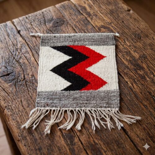 Small Fringed Navajo Weaving