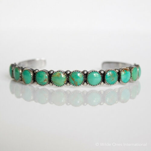 1940s Green Turquoise Bracelet