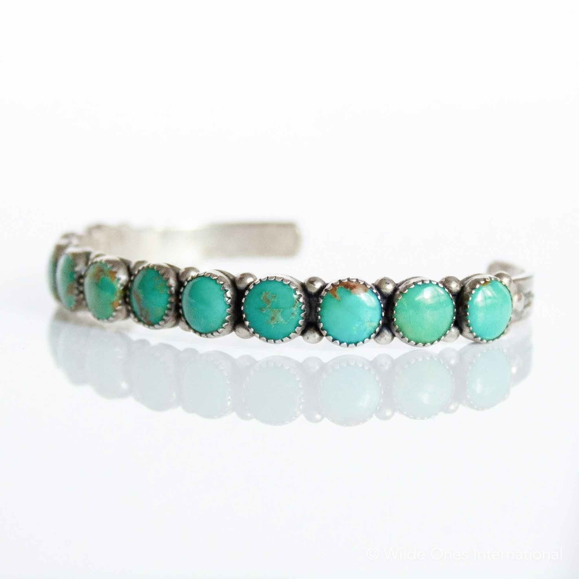 1940s Green Turquoise Bracelet - Image 7