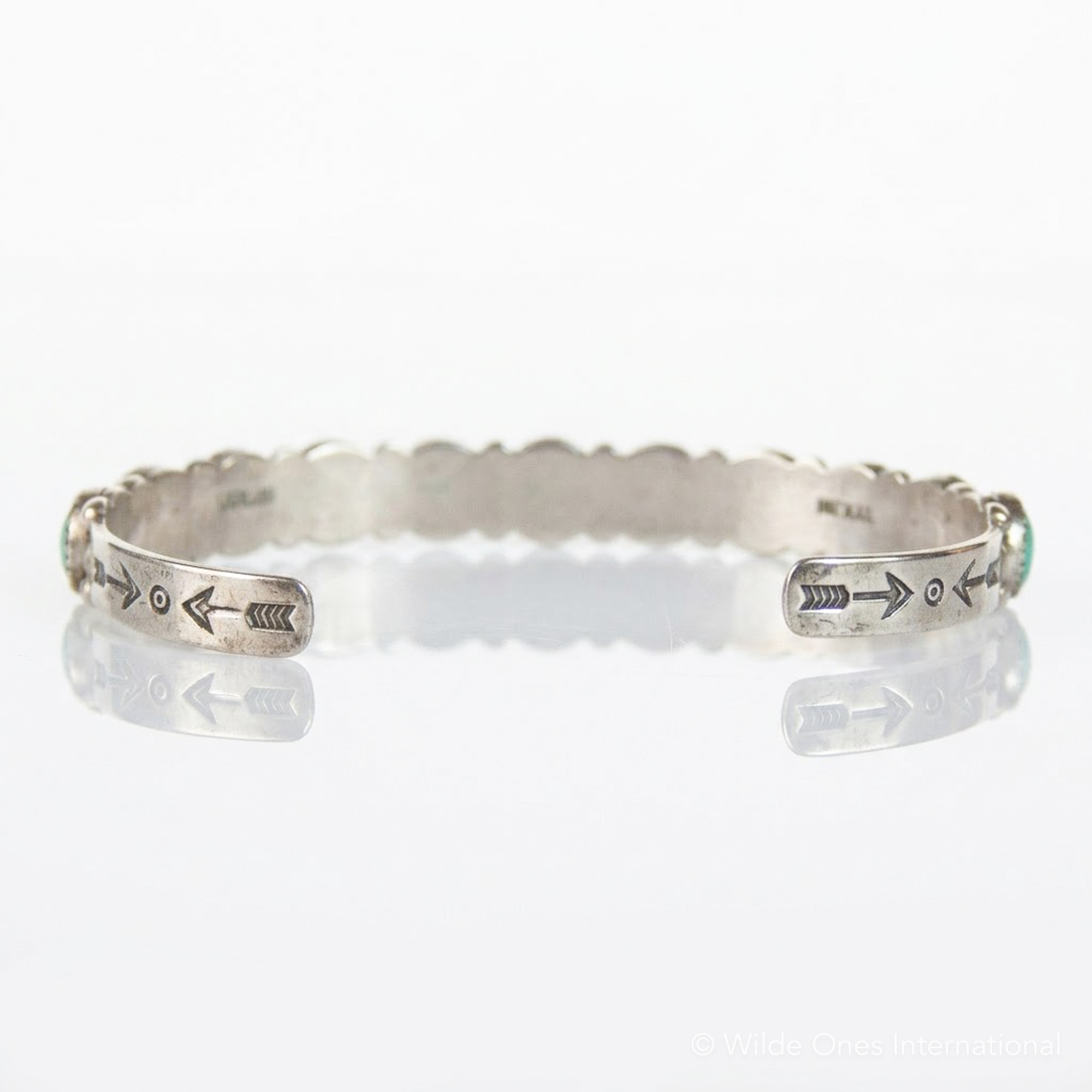 1940s Green Turquoise Bracelet - Image 5