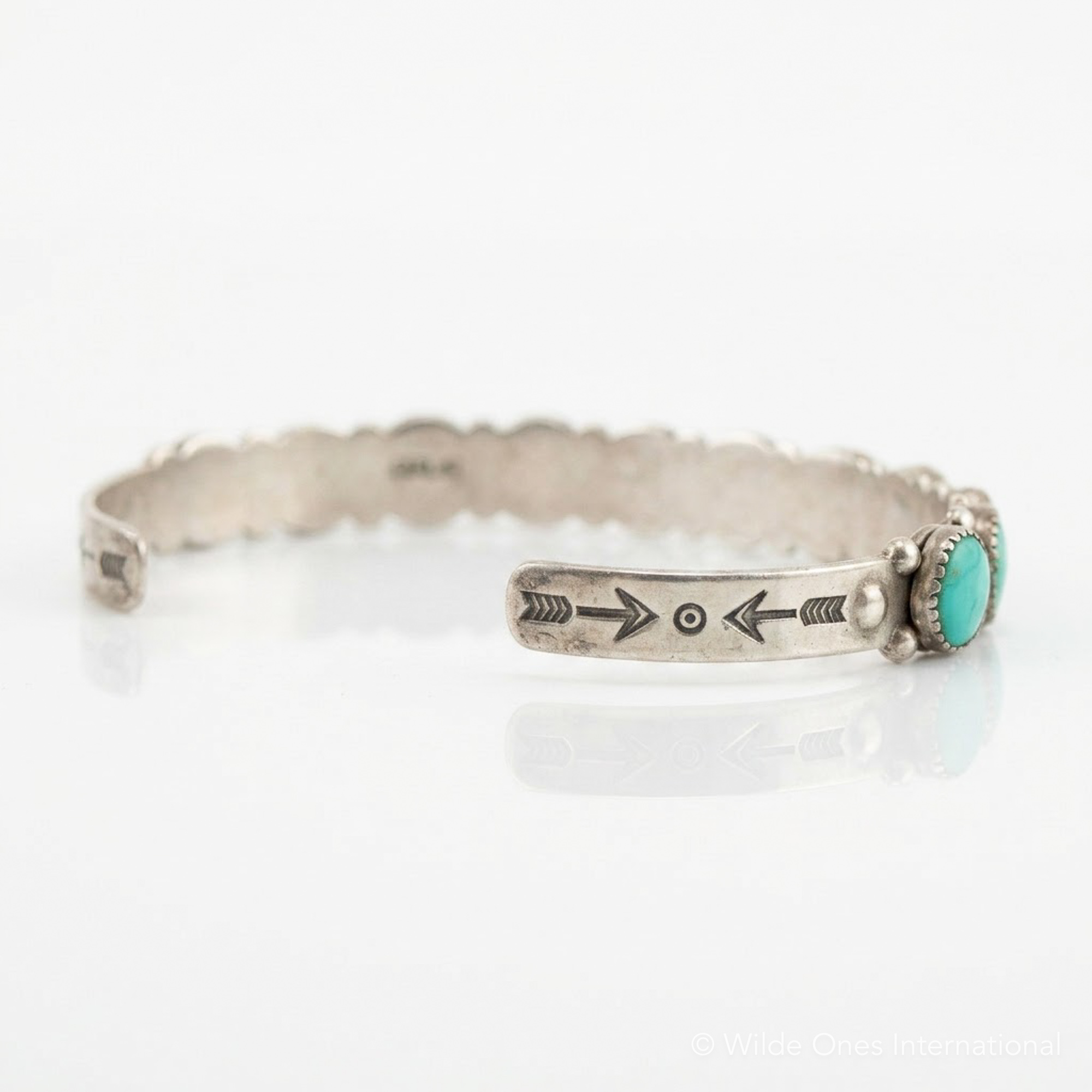 1940s Green Turquoise Bracelet - Image 4