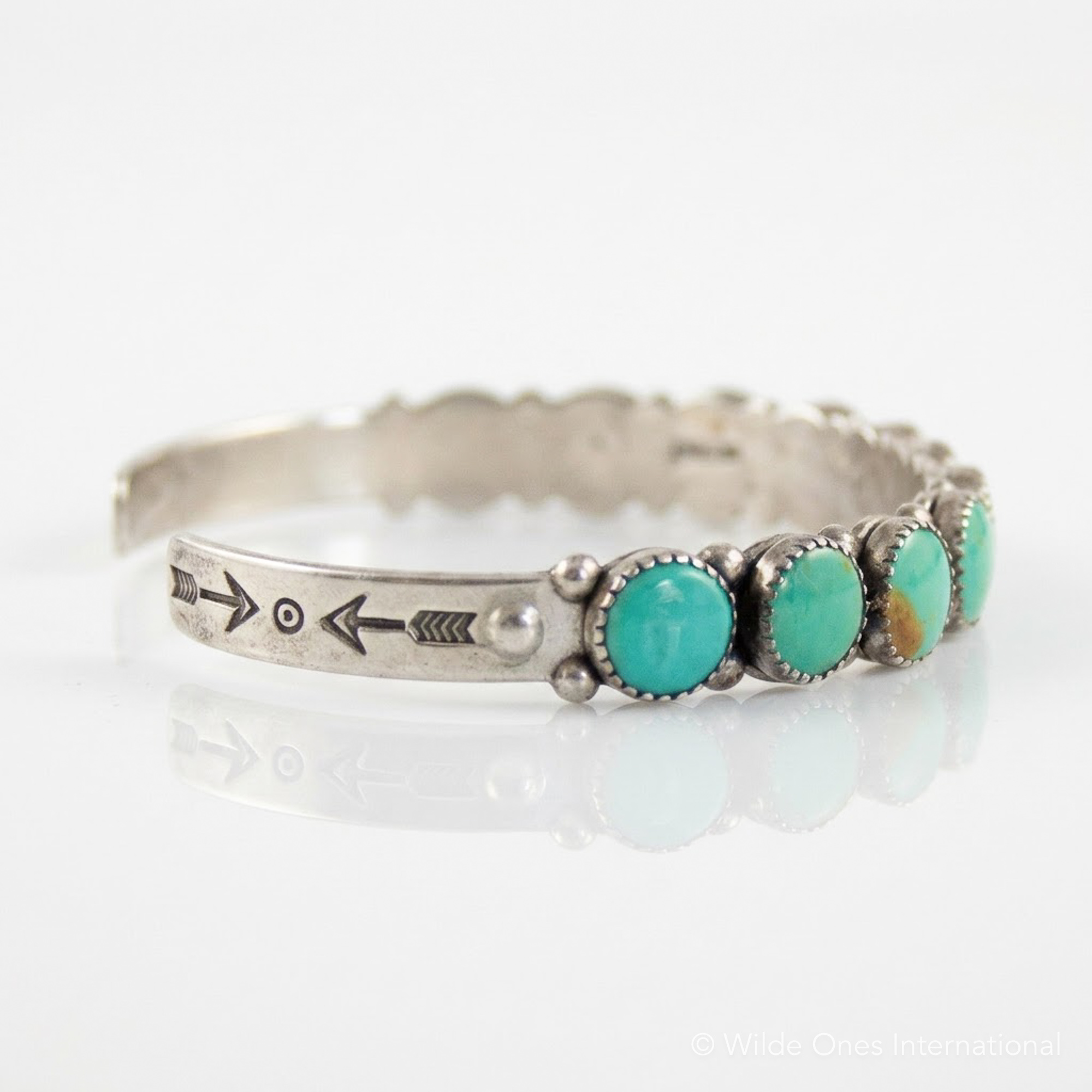 1940s Green Turquoise Bracelet - Image 3