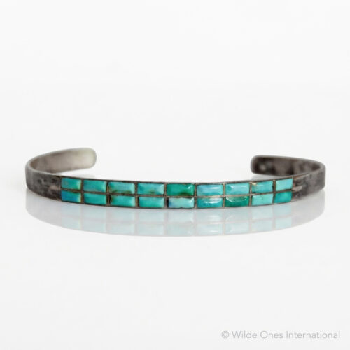 1970s Two-Row Turquoise Bracelet