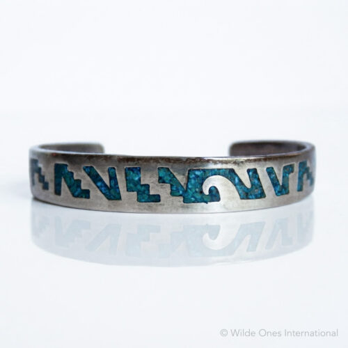 1980s Taxco Chip Inlay Bracelet
