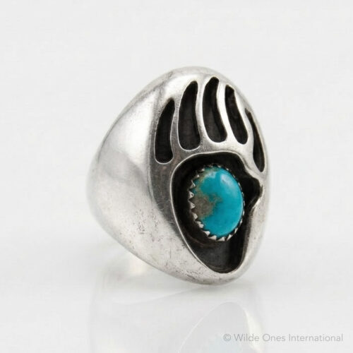 Bear Paw Navajo Turquoise Ring