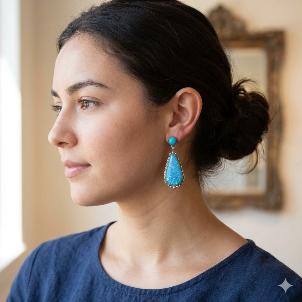 Elouise Kee Opal Earrings