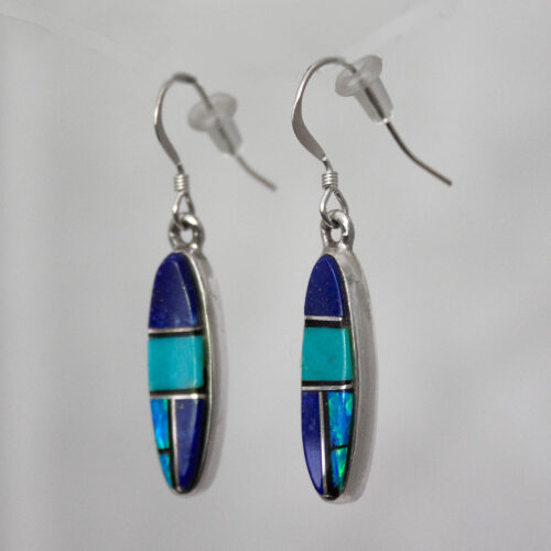 Lapis Turquoise Opal Earrings