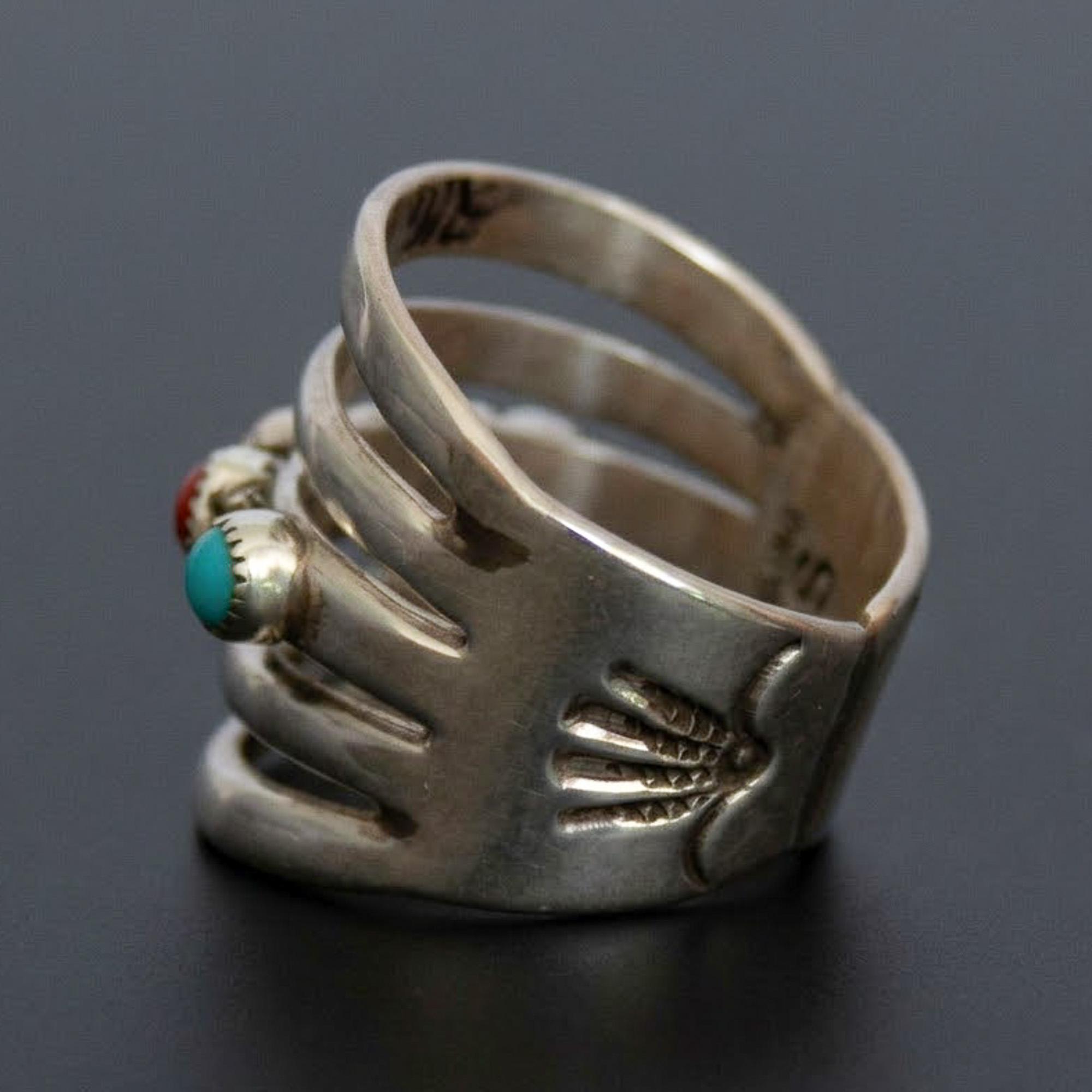 Multiband Turquoise Coral Ring - Image 4