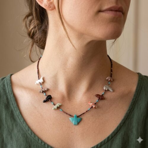 Native Animal Charm Necklace