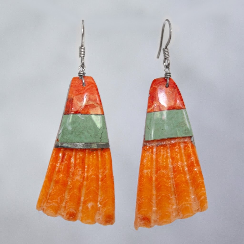 Native Shell Turquoise Earrings
