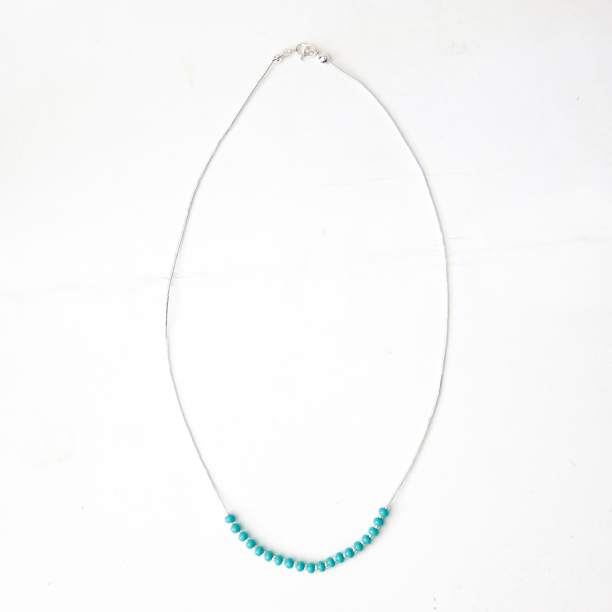 Navajo Trade Bead Silver Necklace